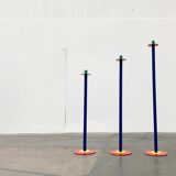 Postmodern German candlesticks by SKS, West Germany, set of 3.