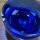 Royal blue ashtray or trinket tray