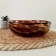 Vintage 70s bowl in speckled amber glass Murano glass