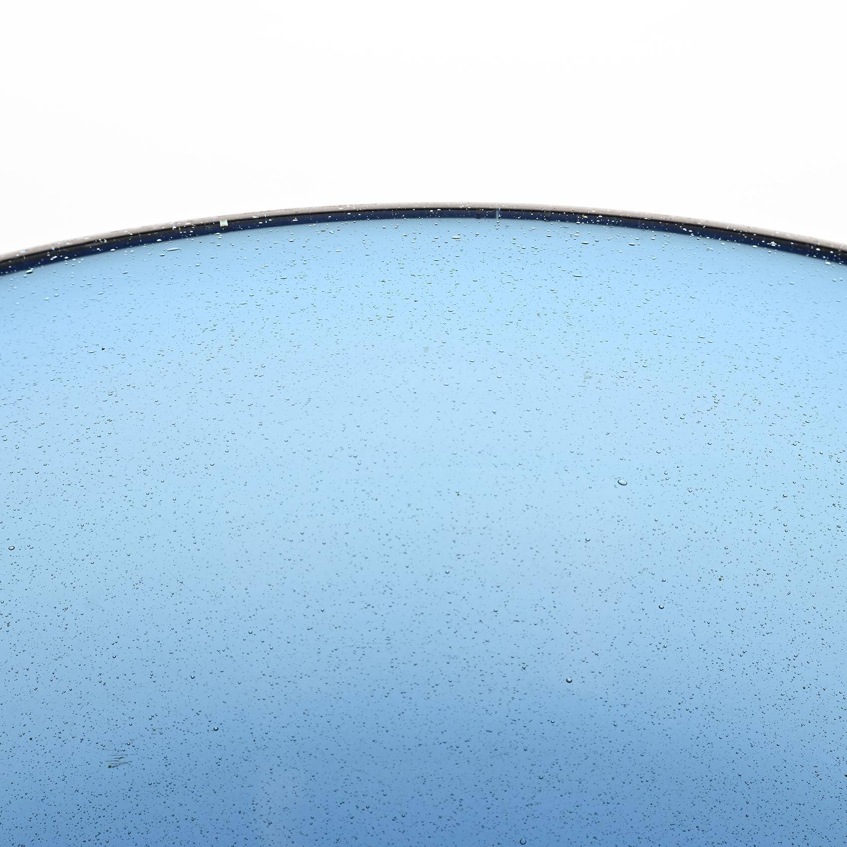 Blue blown glass bowl by Claude Morin, Dieulefit circa 1970