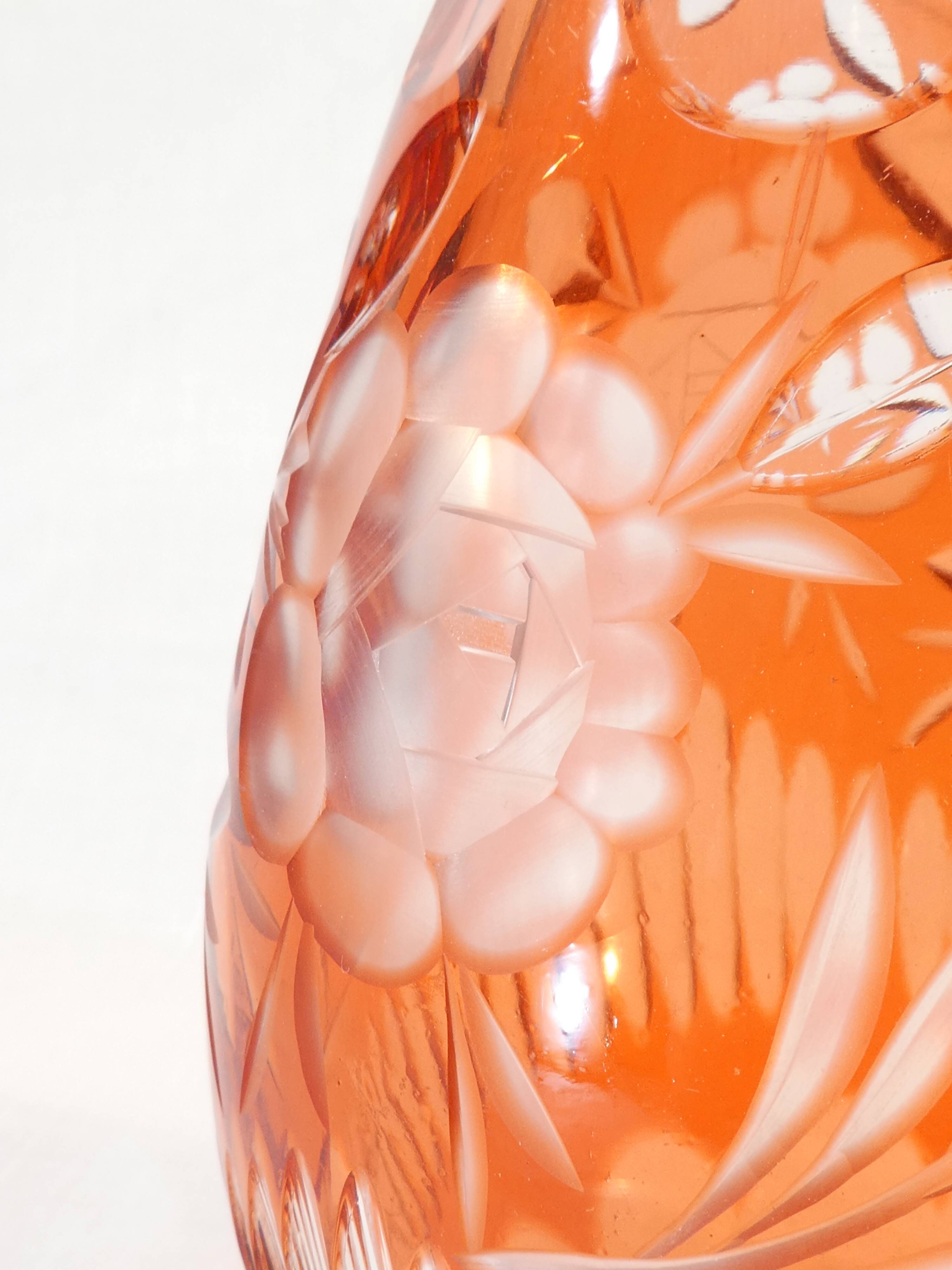 Amber pink Crystal Wine Decanter