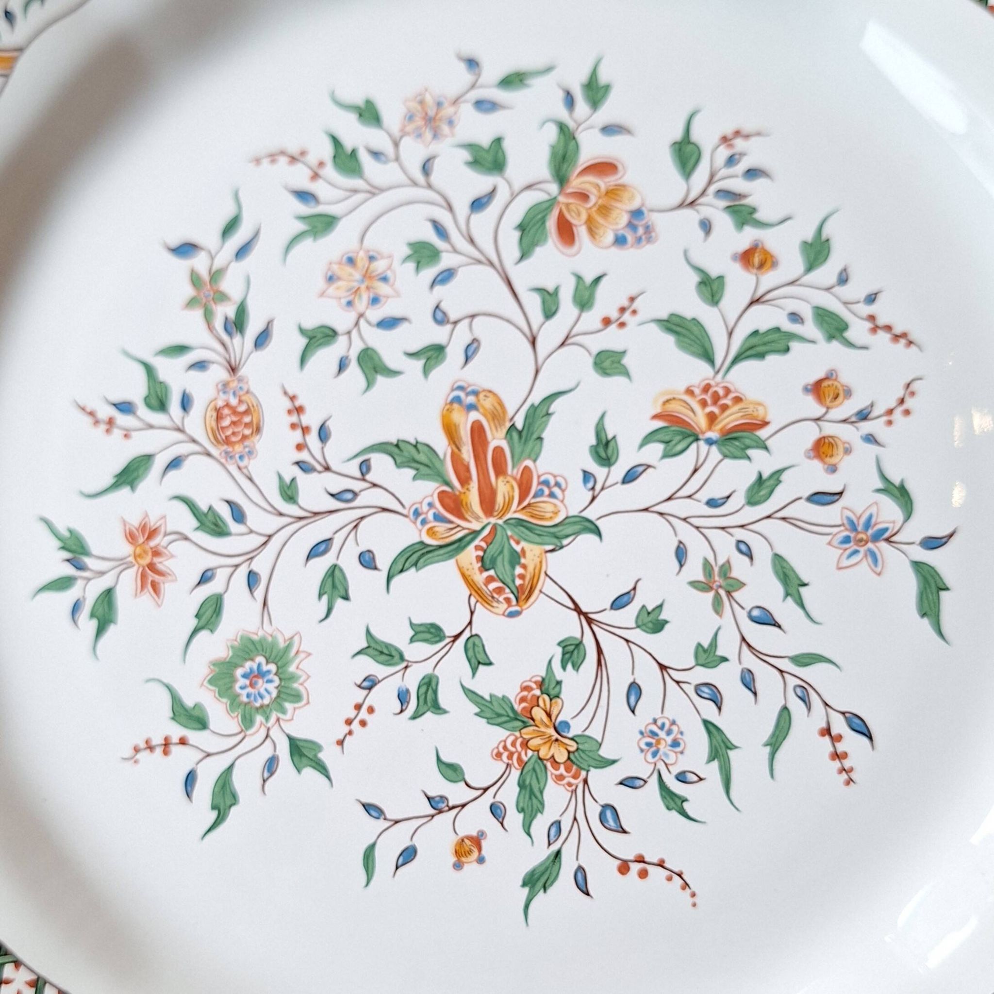 Gien earthenware plate "Rouen au Sainfoin"