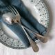 Set of 24 old cutlery: Alfenide housewife, monogrammed Fidelio model