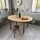 Oval farmhouse table oak 1960