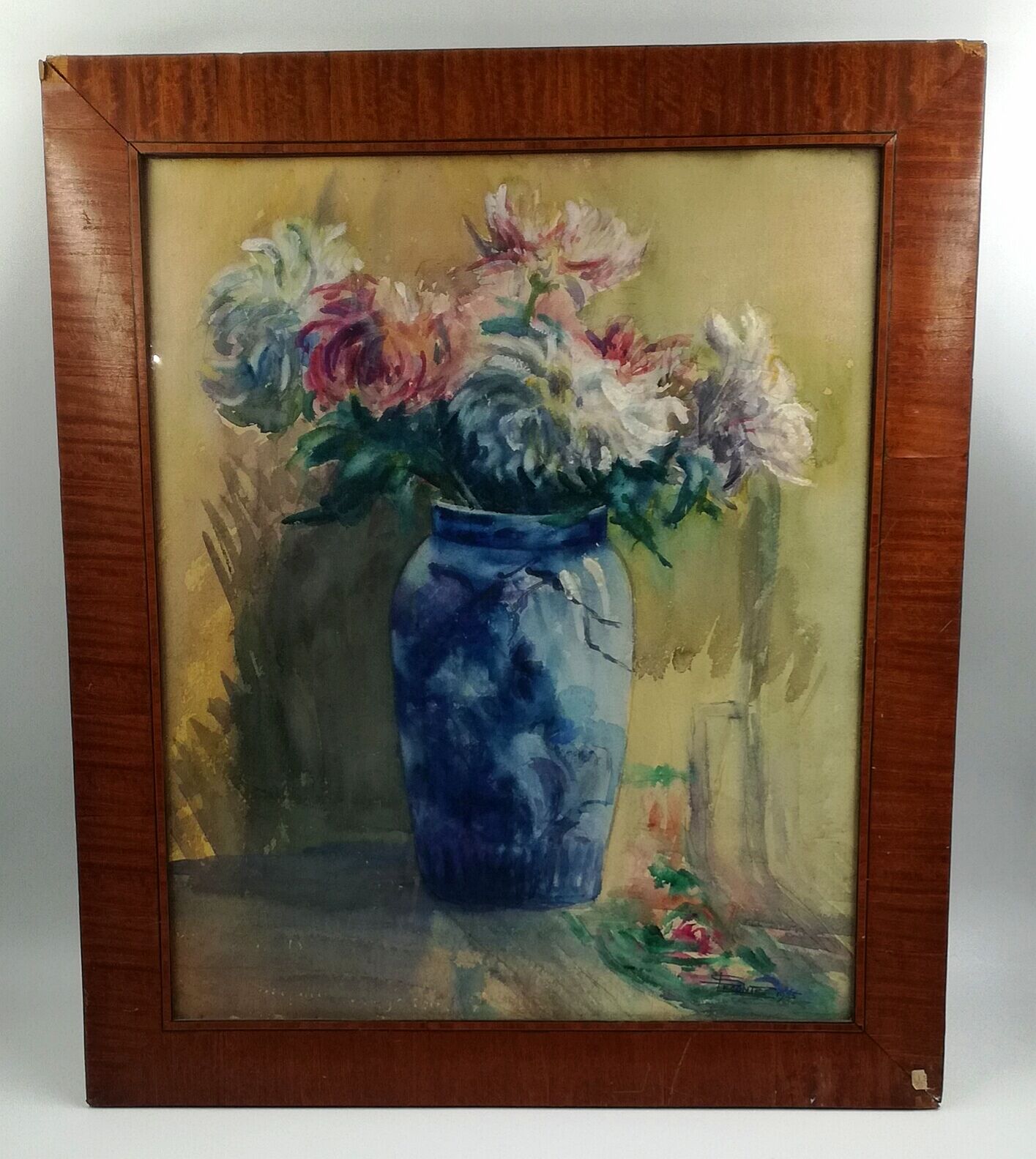 Table gouache on paper bouquet of flowers S.Leconte