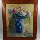 Table gouache on paper bouquet of flowers S.Leconte