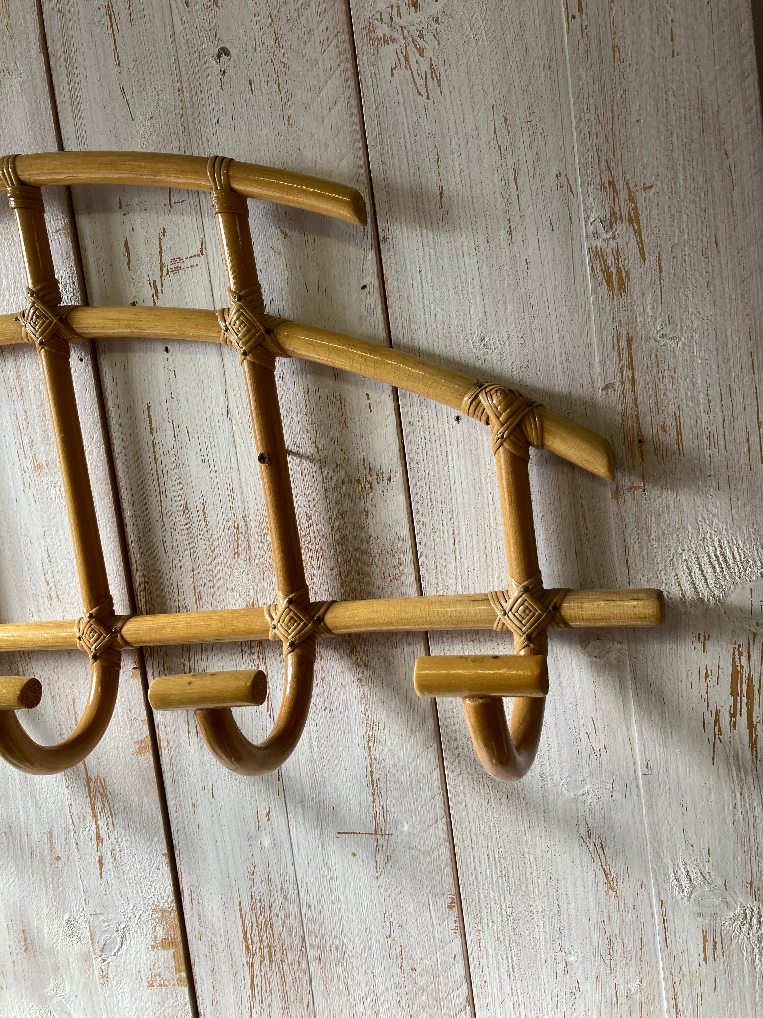 Vintage rattan hook