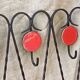 Coat hook, wrought iron and ceramic coat rack