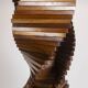 Sculptural wooden lamp base. 1980s