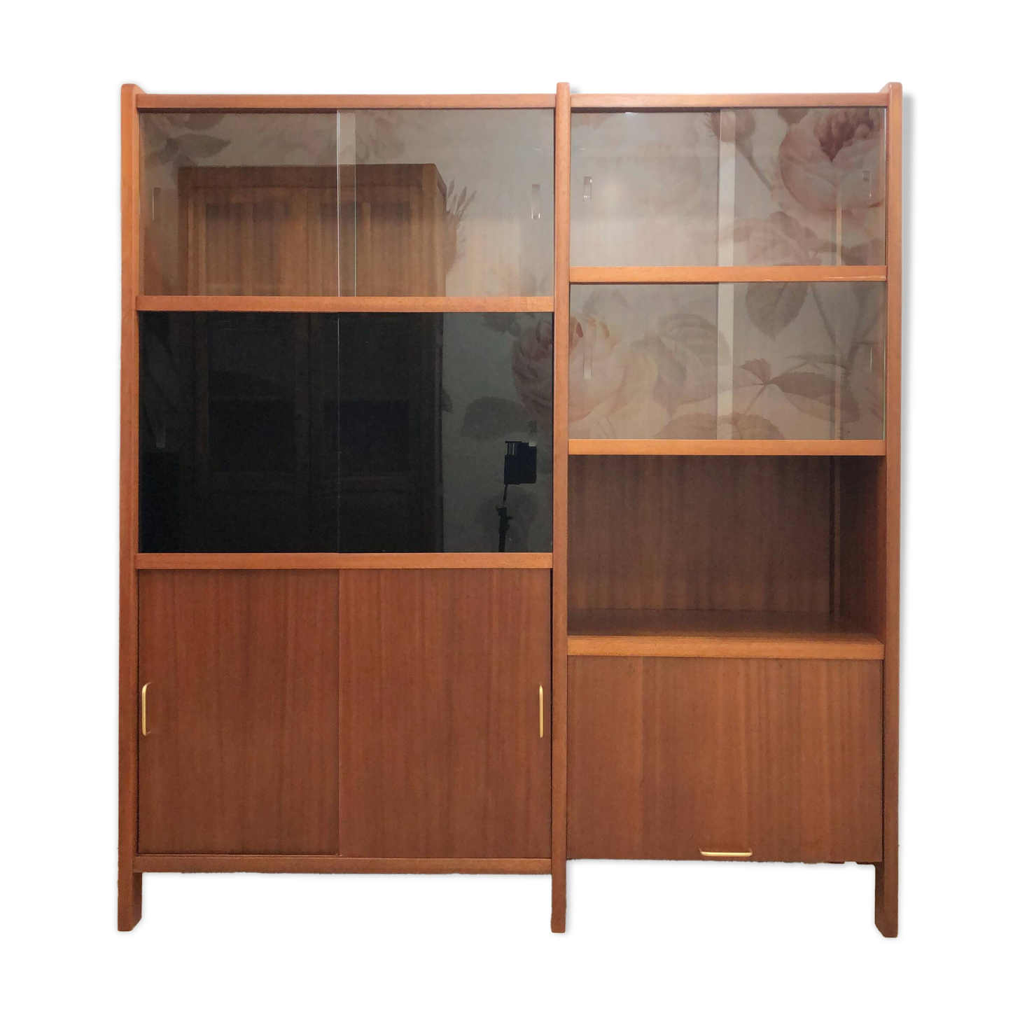 1970s teak bookcase
