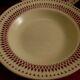 Service of 6 hollow plates in Faince of Badonviller decoration of red bevels