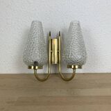 1950s brass and tulip Bubble wall lamp