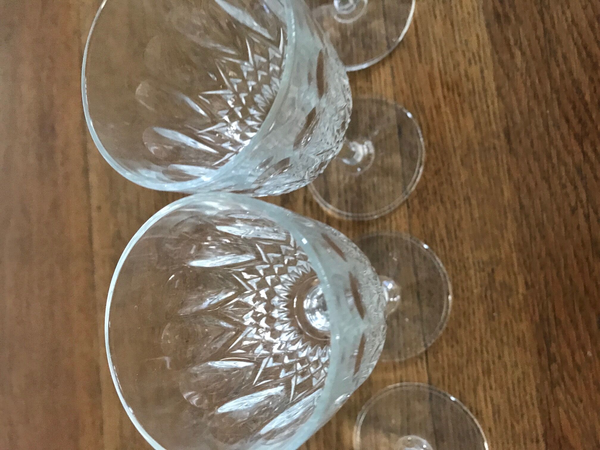 Set of 6 vintage walking glasses