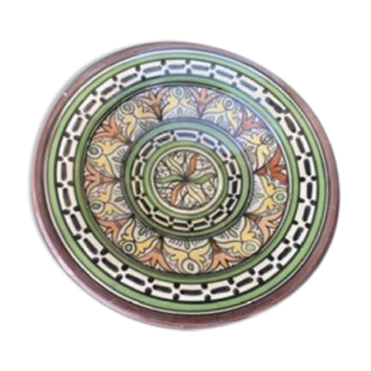 Oriental hand painted decorative cup signed safi Morocco vintage