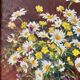 Peinture à l'huile florale encadrée