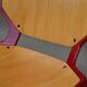 Set of 4 Design Chairs Rio Fröscher 1985 Postmodern Red Wood