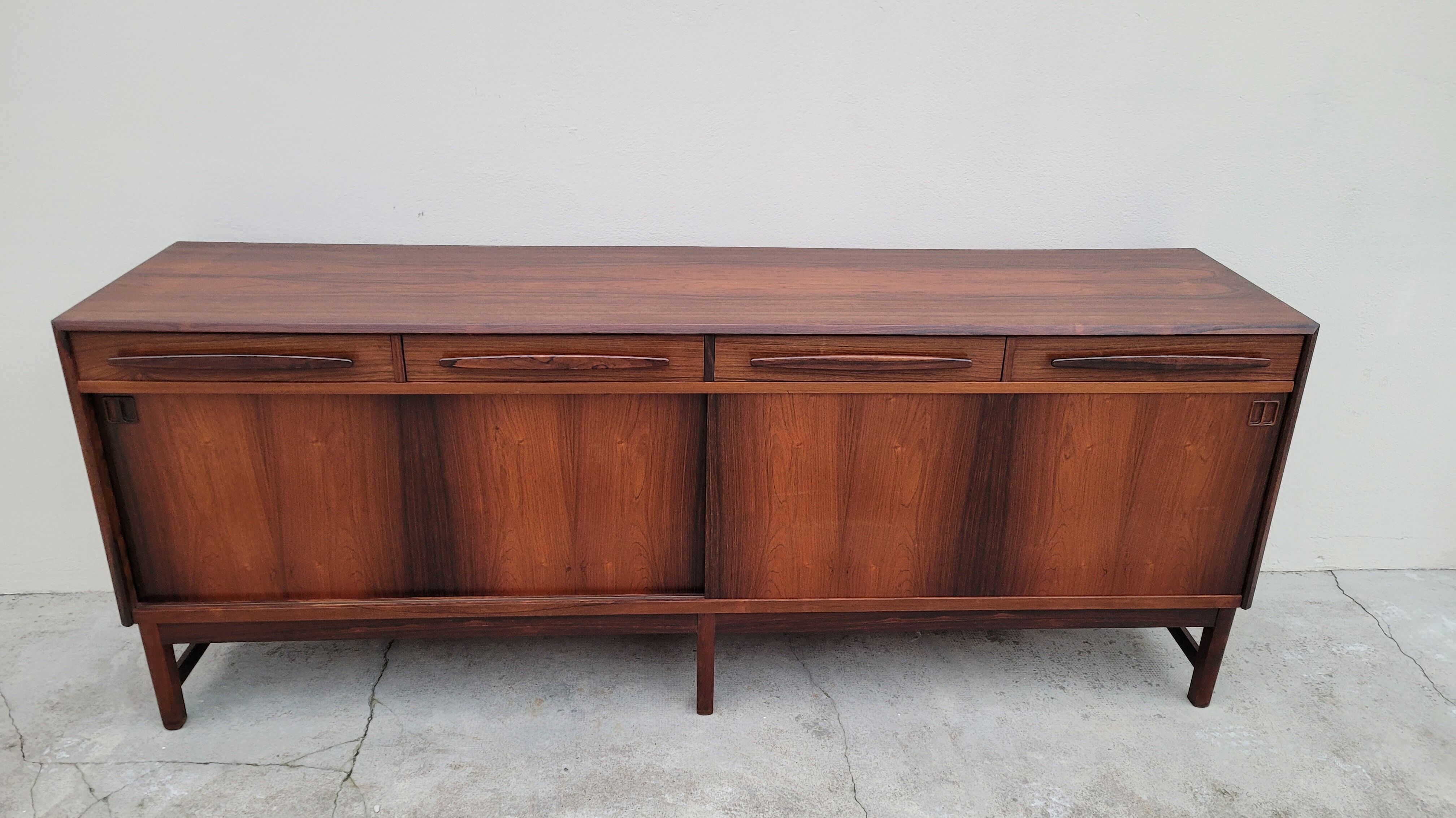 Danish sideboard stamped Bordum and Nielsen in Rio rosewood