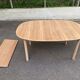 Renovated Scandinavian dining table in raw teak - Made in Denmark