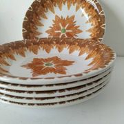 Set of 6 Vintage Italian Ironstone Plates S. Giovanni Valdarno
