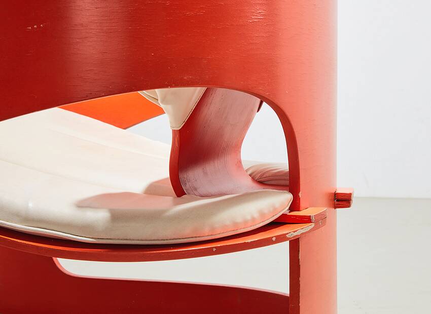 Joe Colombo Pair of Early 4801 Lounge Chairs for Kartell Italy 1964