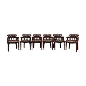 Set of Classic English Chesterfield Chairs
