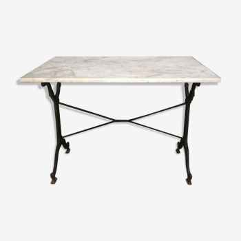 Bistro table 1930 cast iron and marble