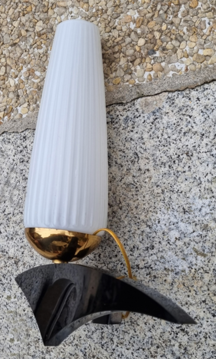 Pair of modernist wall lamps, vintage, 50s