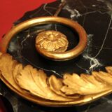 Italian Baroque Hand-Carved Giltwood Sconces with Gilt Bronze Arm, Set of 2