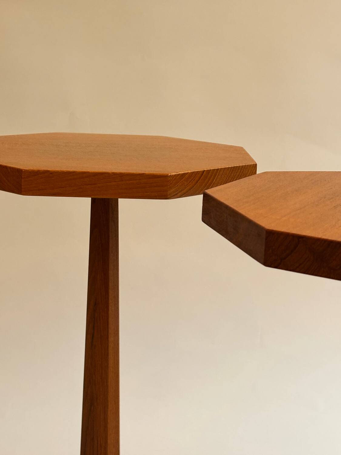 Graphic wooden stool pairs
