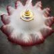 Old suspension opaline pink purple serrated handkerchief art deco 1930 TBE