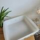 Square opaline dish Glasbake