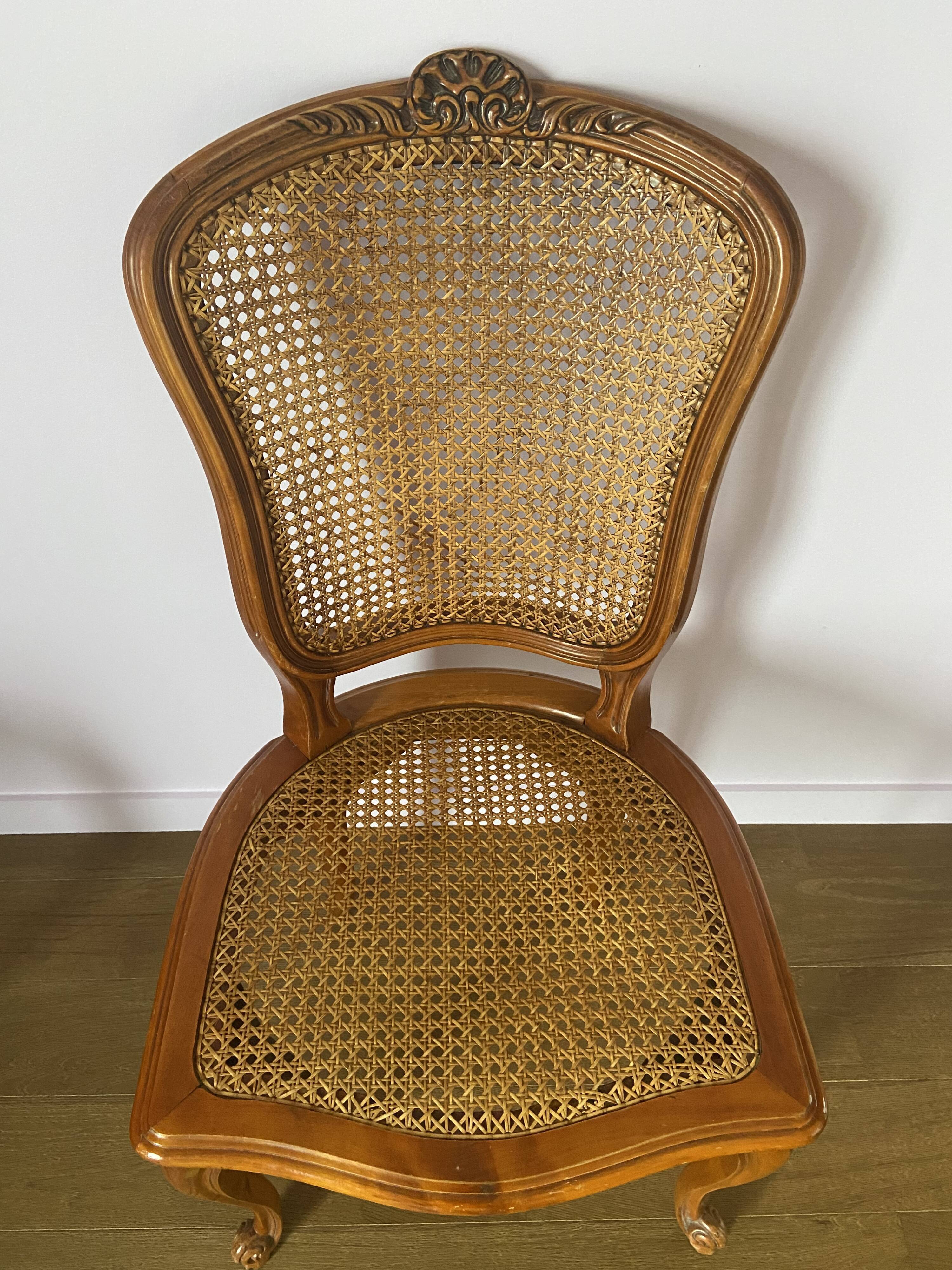 Set of 3 canned chairs