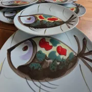 Assiettes plates Mid Century