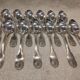 12 silver-plated soup spoons by Christofle, Vendome pattern