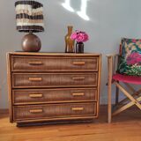 Rattan chest of drawers