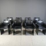 Vintage dining chairs by made in italy, 1970s - set of 8