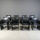 Chaises de salle à manger vintage fabriquées en Italie, années 1970 - lot de 8