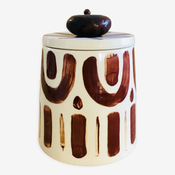 Hand-painted glazed ceramic box