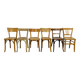 6 mismatched Baumann & Luterma bistro chairs, wood, 1960s