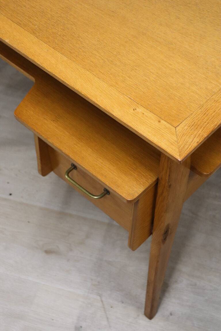 Vintage desk by Roger Landault in oak, 1950