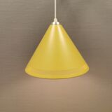 Original Danish corn yellow Lyfa cone pendant from 1972