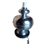 Chrome metal table lamp from the 1970s -