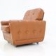 Fauteuil vintage marron clair en cuir 1970s