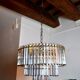 Chandelier Murano iridescent glass Venini, 3 levels, Italy, 1960