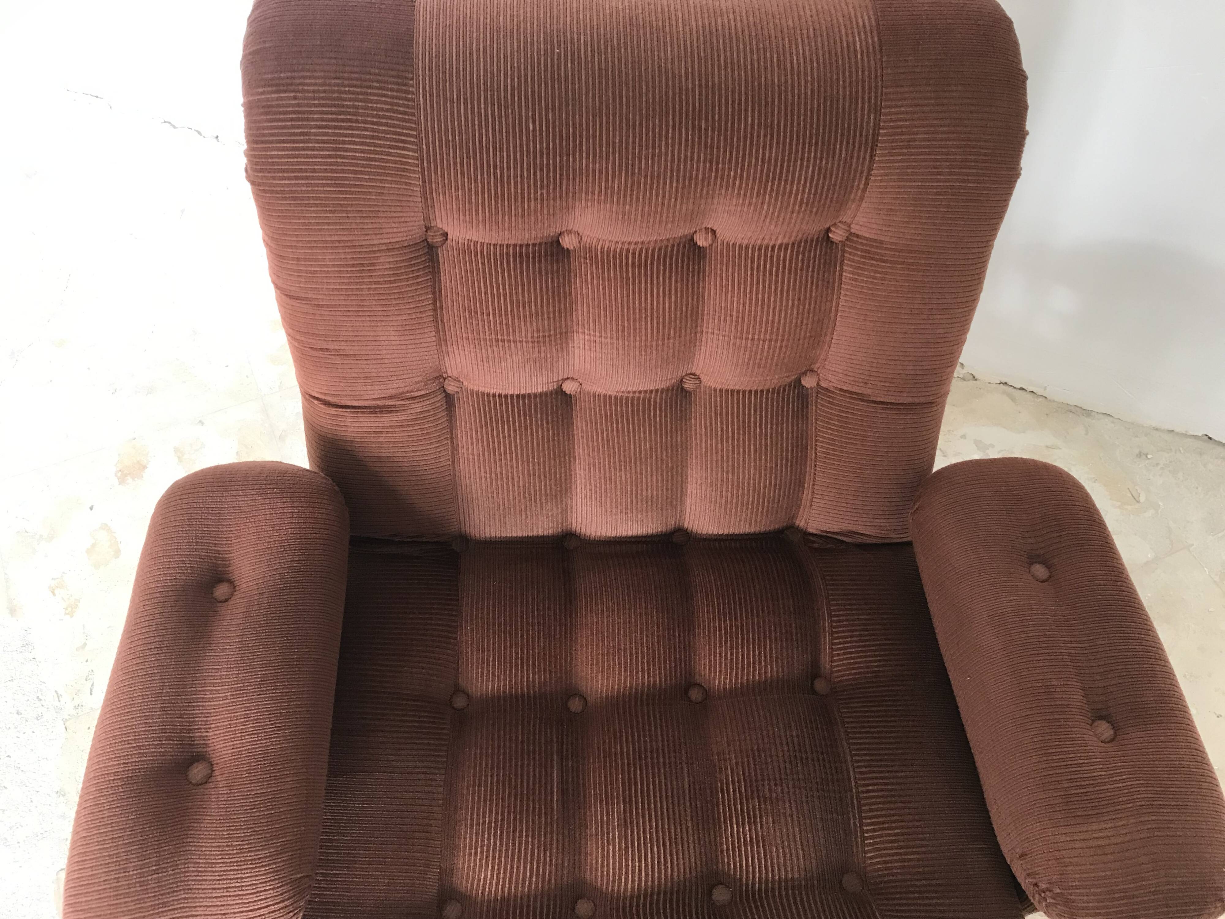 Vintage corduroy armchair 1970s