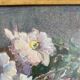 Aquarelle fleurs d'hellébores encadrée G. Mocquart