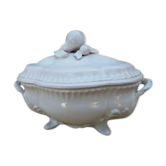Légumier faience blanche de Moustiers atelier Lallier