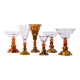 Vintage Six-Piece Stemmed Glass Set, 1950s–1970s