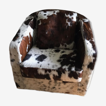 "Club armchair" in cow hair