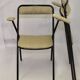 Pair of folding chairs with vintage armrests, 70s